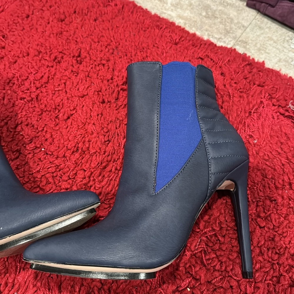 Blue leather booties - Picture 10 of 11